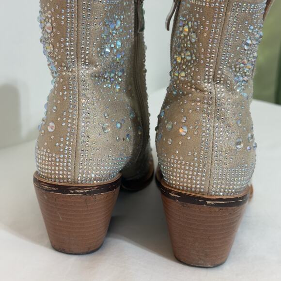 Isnow Women’s Ankle Boots Size 6 – Rhinestone Detail, Sparkly Fashion - Picture 10 of 15
